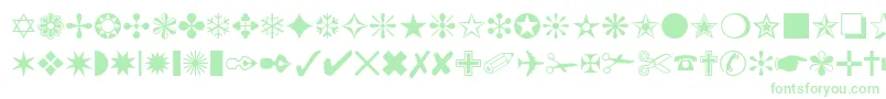 PierreDingbats Font – Green Fonts on White Background