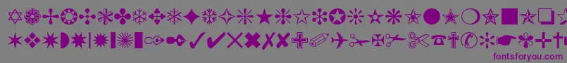 PierreDingbats Font – Purple Fonts on Gray Background