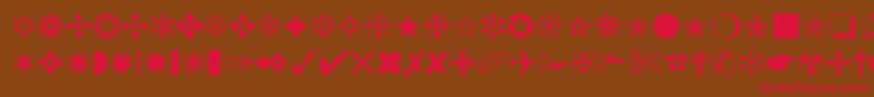 PierreDingbats Font – Red Fonts on Brown Background