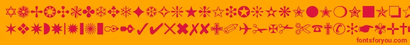 PierreDingbats Font – Red Fonts on Orange Background
