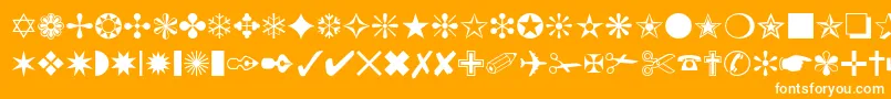 PierreDingbats Font – White Fonts on Orange Background