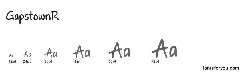 GapstownR Font Sizes