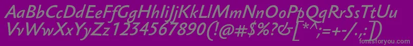 SebastianMediumProItalic Font – Gray Fonts on Purple Background