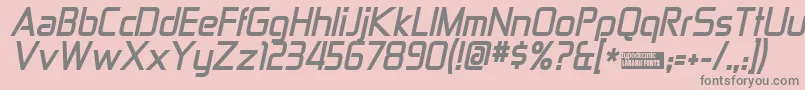 ZektonBoldItalic-Schriftart – Graue Schriften auf rosa Hintergrund