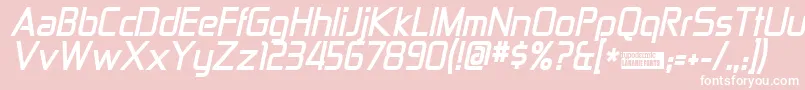 ZektonBoldItalic Font – White Fonts on Pink Background
