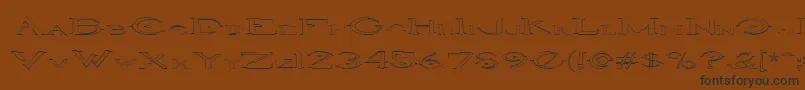 HaloOutline Font – Black Fonts on Brown Background