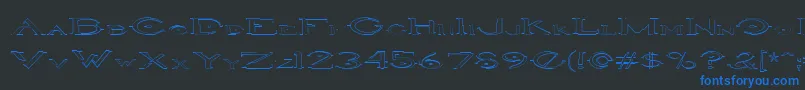 HaloOutline Font – Blue Fonts on Black Background