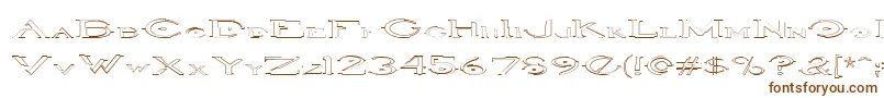 Шрифт HaloOutline – коричневые шрифты на белом фоне