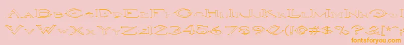 HaloOutline Font – Orange Fonts on Pink Background