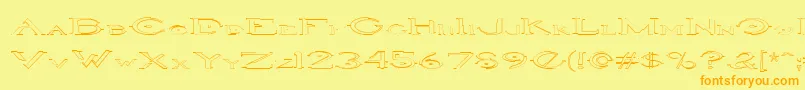 HaloOutline Font – Orange Fonts on Yellow Background