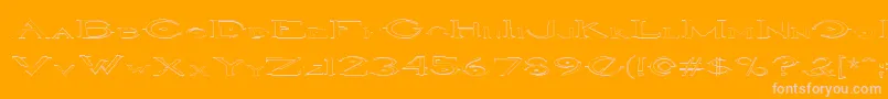HaloOutline Font – Pink Fonts on Orange Background