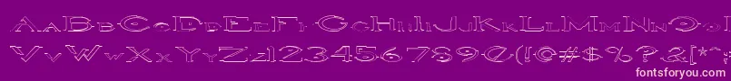 HaloOutline Font – Pink Fonts on Purple Background