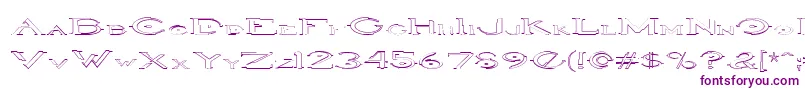 HaloOutline Font – Purple Fonts on White Background