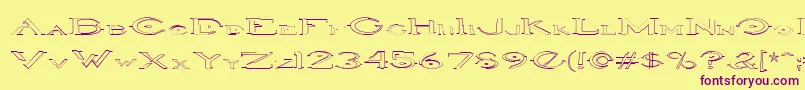 HaloOutline Font – Purple Fonts on Yellow Background