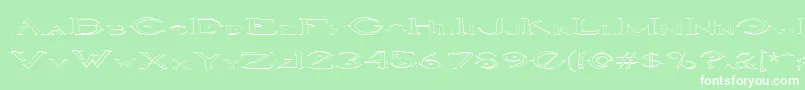 HaloOutline Font – White Fonts on Green Background