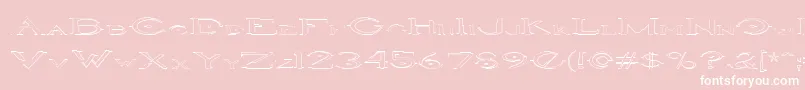 HaloOutline Font – White Fonts on Pink Background