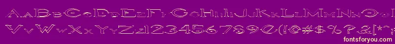 HaloOutline Font – Yellow Fonts on Purple Background