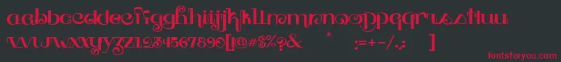 Southpacific Font – Red Fonts on Black Background