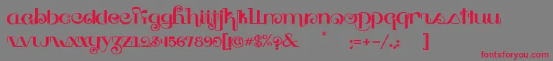 Southpacific Font – Red Fonts on Gray Background