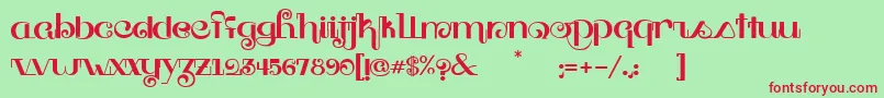Southpacific Font – Red Fonts on Green Background