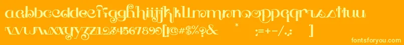 Lisätietoja Southpacific-fontista Southpacific-fontti – keltaiset fontit oranssilla taustalla