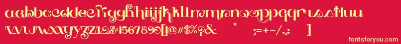 Southpacific Font – Yellow Fonts on Red Background