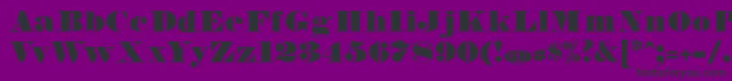 FetteBauerscheAntiquaUnz1-Schriftart – Schwarze Schriften auf violettem Hintergrund
