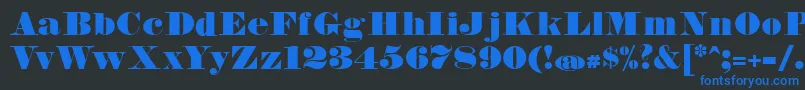 FetteBauerscheAntiquaUnz1 Font – Blue Fonts on Black Background