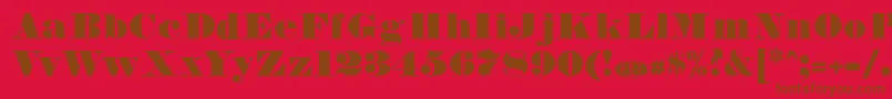 FetteBauerscheAntiquaUnz1 Font – Brown Fonts on Red Background