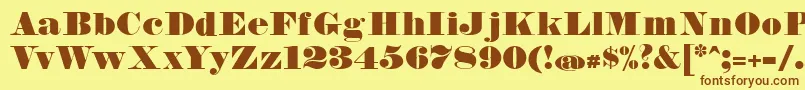 FetteBauerscheAntiquaUnz1 Font – Brown Fonts on Yellow Background