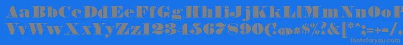 FetteBauerscheAntiquaUnz1 Font – Gray Fonts on Blue Background