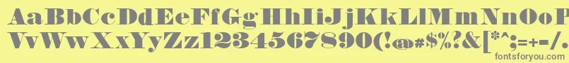 FetteBauerscheAntiquaUnz1 Font – Gray Fonts on Yellow Background