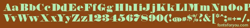 FetteBauerscheAntiquaUnz1 Font – Green Fonts on Brown Background