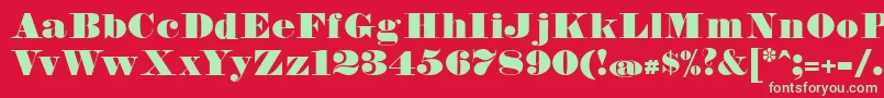 FetteBauerscheAntiquaUnz1 Font – Green Fonts on Red Background