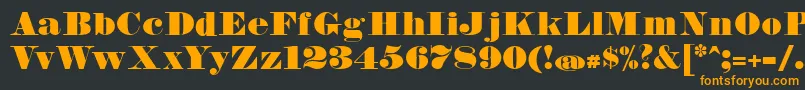 FetteBauerscheAntiquaUnz1 Font – Orange Fonts on Black Background
