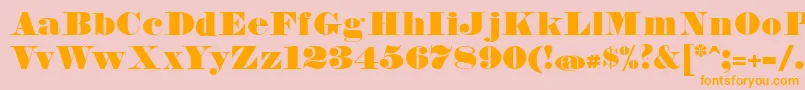 FetteBauerscheAntiquaUnz1 Font – Orange Fonts on Pink Background