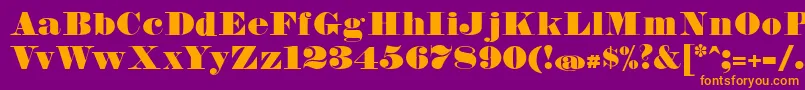FetteBauerscheAntiquaUnz1 Font – Orange Fonts on Purple Background