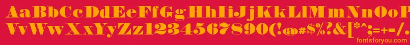 FetteBauerscheAntiquaUnz1 Font – Orange Fonts on Red Background