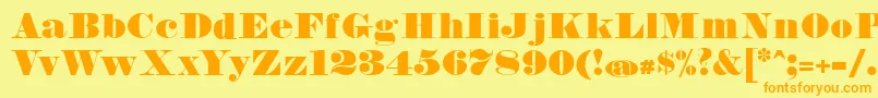 FetteBauerscheAntiquaUnz1 Font – Orange Fonts on Yellow Background