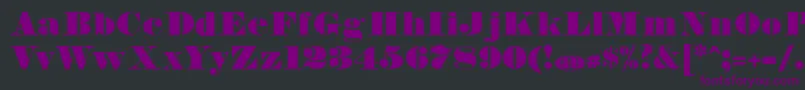 Шрифт FetteBauerscheAntiquaUnz1 – фиолетовые шрифты на чёрном фоне