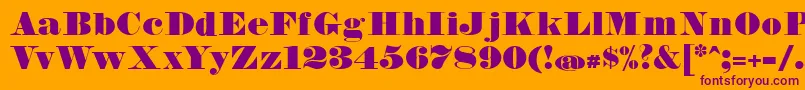 FetteBauerscheAntiquaUnz1 Font – Purple Fonts on Orange Background