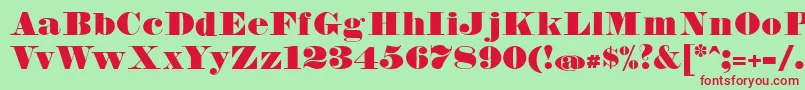 FetteBauerscheAntiquaUnz1 Font – Red Fonts on Green Background