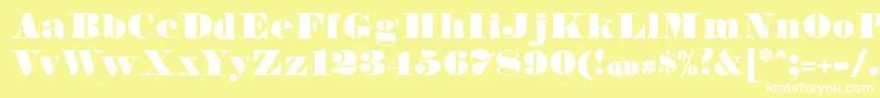 FetteBauerscheAntiquaUnz1 Font – White Fonts on Yellow Background