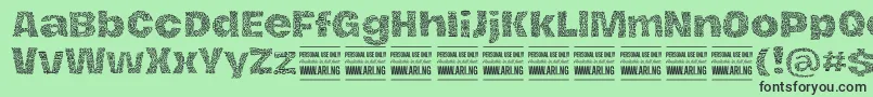 HierografpatternPersonal Font – Black Fonts on Green Background