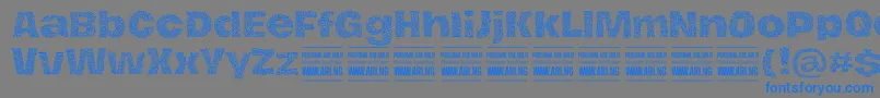 HierografpatternPersonal Font – Blue Fonts on Gray Background