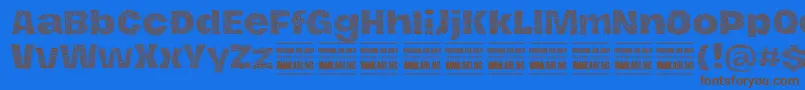Шрифт HierografpatternPersonal – коричневые шрифты на синем фоне