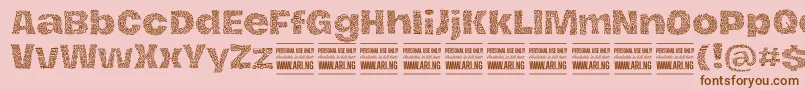 HierografpatternPersonal Font – Brown Fonts on Pink Background