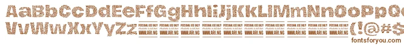 Шрифт HierografpatternPersonal – коричневые шрифты на белом фоне