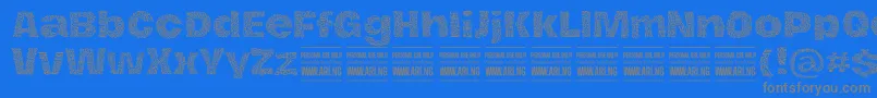 HierografpatternPersonal Font – Gray Fonts on Blue Background