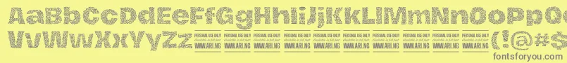 HierografpatternPersonal Font – Gray Fonts on Yellow Background